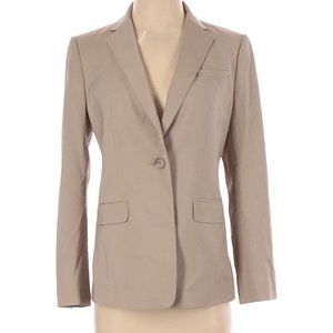 Ann Taylor Solid Wool Petite Wool Blazer